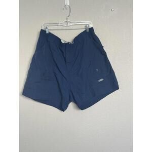 AFTCO Fishing Shorts Mens Size 46 Blue‎ Nylon Utility Cargo Pockets Outdoor
